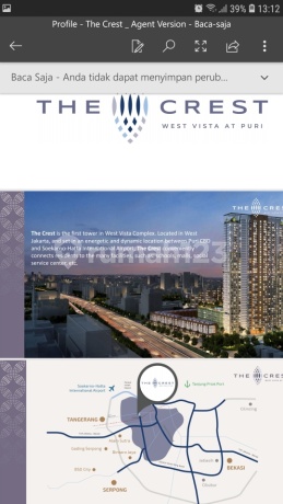 Keppel Land ApartemenWest Vista Tower The Crest Puri Jakarta Barat