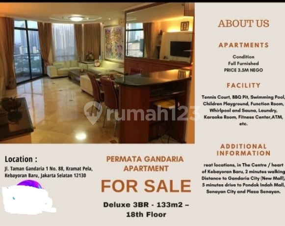 Apartemen Permata Gandaria 3 BR
