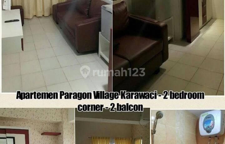 Dijual murah Apartemen Paragon Village Karawaci 2 BR corner