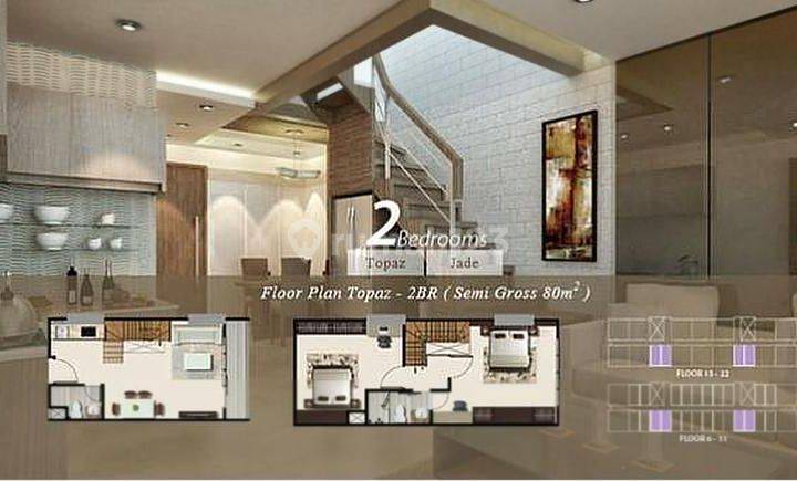 Termurah Apartemen Maqna 2 Kamar Tidur