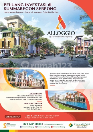 For Sale Alloggio Boarding House in Summarecon Serpong For Sale Alloggio Boarding House in Summarecon Serpong