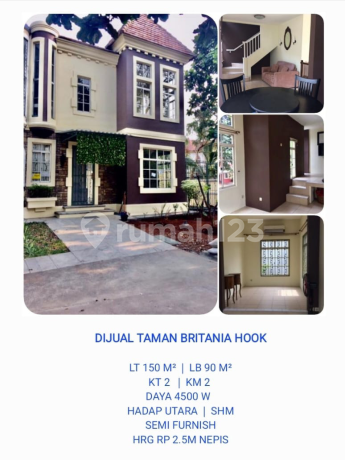 Rumah huk siap huni di Taman Britania Lippo Karawaci utara