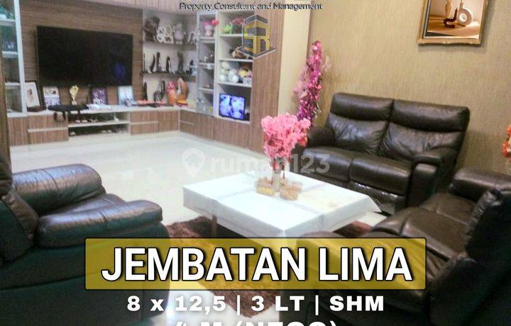 RUMAH BENTUK RUKO DI JEMBATAN LIMA, JALAN 2 MOBIL