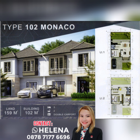 Rumah baru tengah kota Semarang dekat Kic dekat tol dijual di New villa esperanza Monaco Ngaliyan Semarang barat