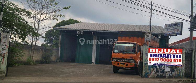 gudang luas di ciawi pinggir jalan dekat tol 1