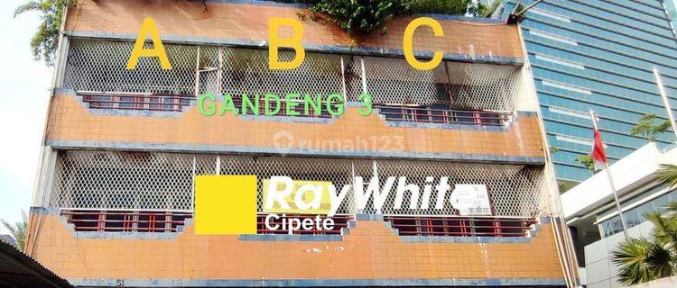 TURUN Harga. Ruko Gandeng 3 Didaerah Strategis Pertigaan Kuningan Mampang Untuk Perkantoran, Hotel Jakarta Selatan 1