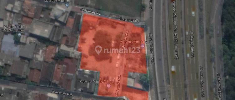 Tanah Kavling Komersil di Jalan Raya Ahmad Yani Jakarta Timur 2650m2 Lebar muka 37m 1