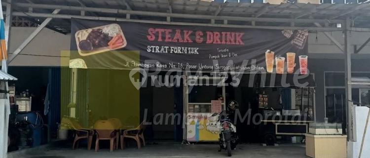 Shop houses, stalls, and warehouses on Jln. Flamboyan Raya, Pasar Untung Suropati, Labuhan Ratu, Bandarlampung. 1