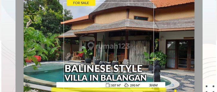 Balinese style Villa With Tropical Garden in Balangan For Sale 1