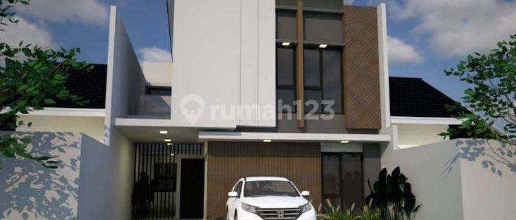 2-Story Minimalist House in Batununggal Under Construction 1