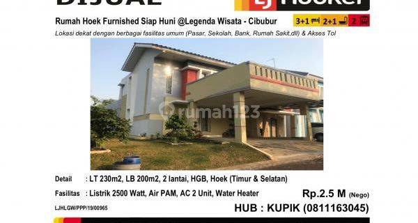 Dijual Rumah Hoek Full Furnished @Legenda Wisata Cibubur 1