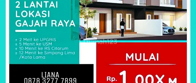 Rumah baru tengah kota lokasi strategis jalan utama lebar 1