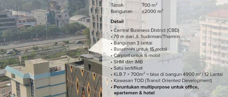 Gedung Bangunan Rumah Mewah 3 Lantai Siap Huni Luas 700m di Thamrin Jakarta Pusat 1