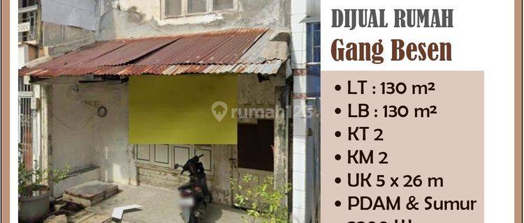 Dijual Rumah Di Pecinan Gang Besen 1