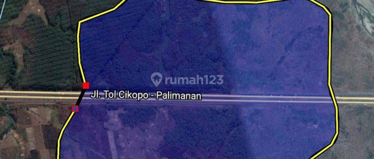 Tanah Nempel Toll Cipali Zona komersil Cocok Buat Rest Area dan Pergudangan Cibogo Subang jawa Barat 1