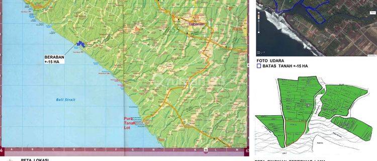 TANAH TEPI LAUT AREA PANTAI BERABAN TABANAN 1
