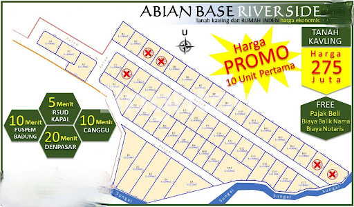 TANAH KAVLING TERMURAH, ABIANBASE RIVERSIDE 1