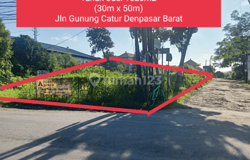 Land 1520 position on Hook Jalan Gunung Catur Denpasar 1