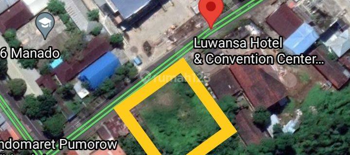 Tanah 3200m2 depan hotel Luwansa jl pumorouw cocok buat hotel  1