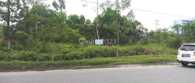 Dijual tanah di tepi jalan besar dekat Eka Hospital Jl. Soekarno Hatta - Pekanbaru 1