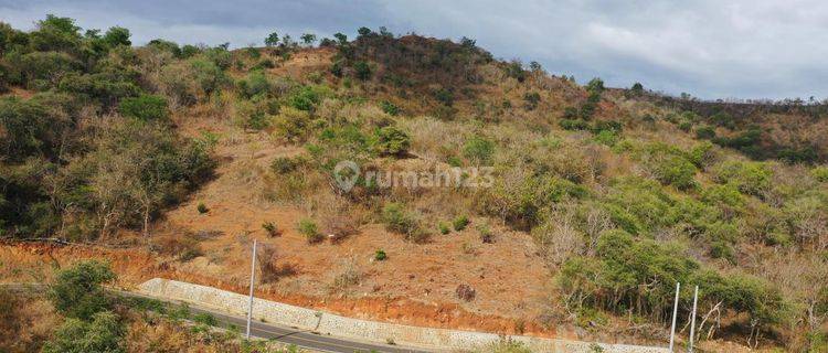 Tanah seluas 23.115 m2, Berada di pinggir jalan raya aspal hotmix, tepat dibukit dengan sunset dan ocean view 1