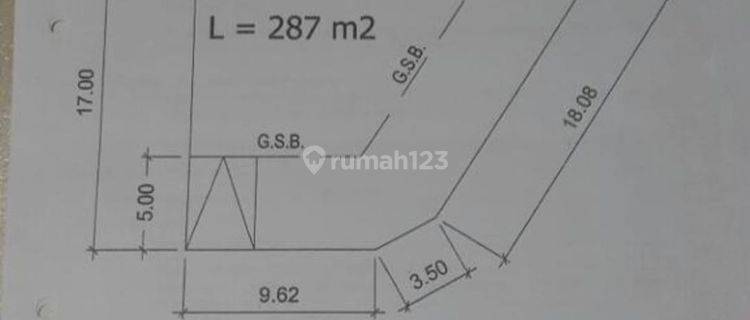 Kavling Hoek 287m2 di Cikupa Suvarna Sutera 1