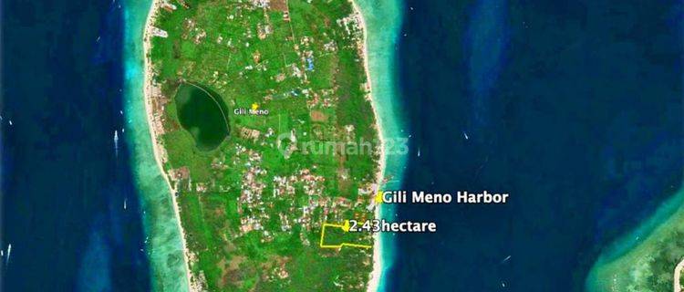 Tanah 2,4 Ha Beach Front di Gili Meno, Lombok Utara - NTB 1