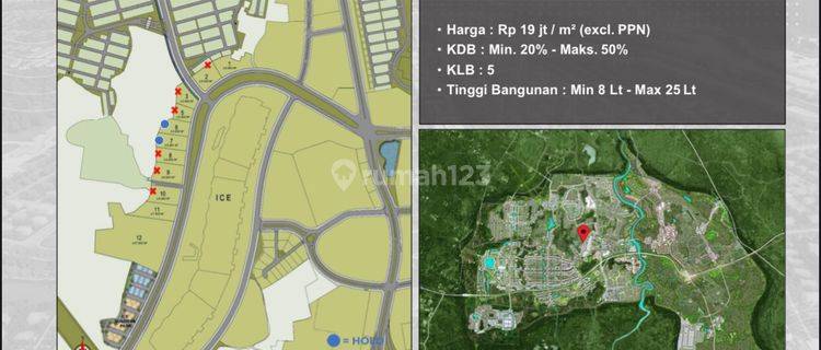 Kavling Komersial Primary di Ice Bsd City Lot 11 1