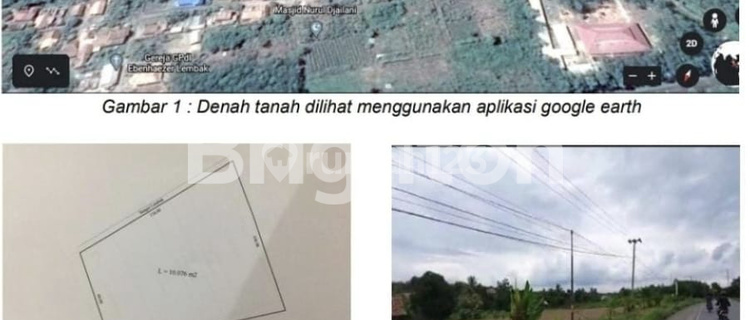 Tanah lokasi pinggir jalan siap bangun 1