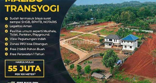 Tanah Di Untuk Hunian, Villa Dan Berkebun, Kavling Rekomendasi Malibo Transyogi 1