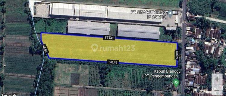 Lahan Bagus Zona Industri di Raya Pacing Dlanggu Mojokerto Kabupaten SHM 1