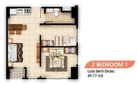 2 BR 1