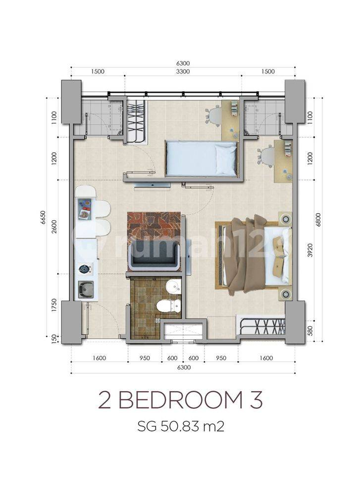 2 Bedroom 3