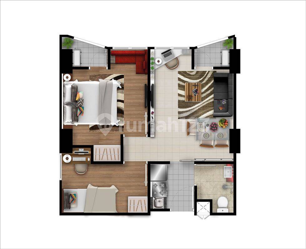 2 BR (Full Furnished)