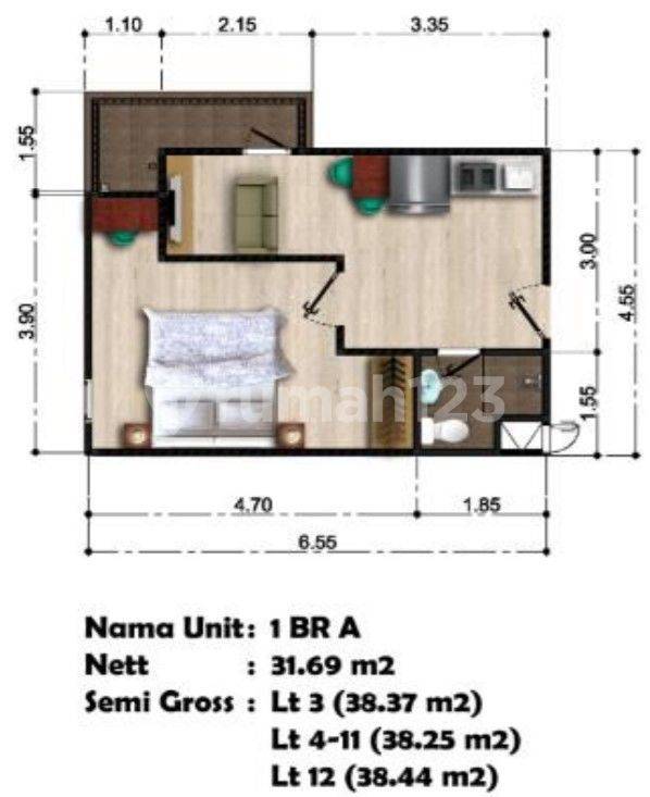 1 BR A