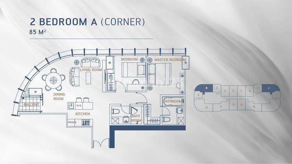 2 BEDROOM (CORNER)