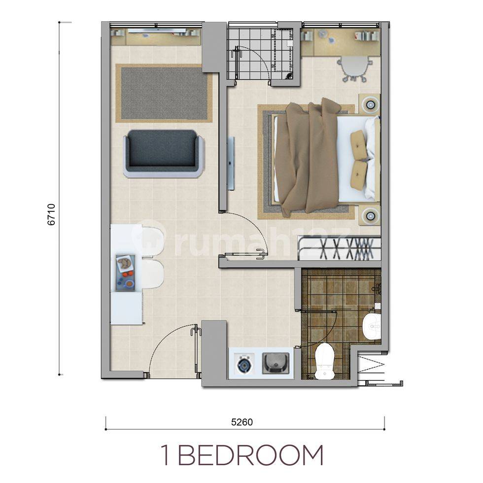 1 BEDROOM