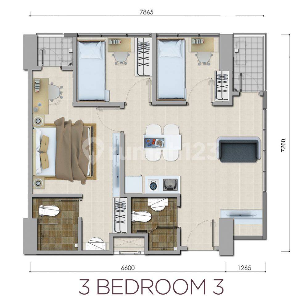 3 BEDROOM