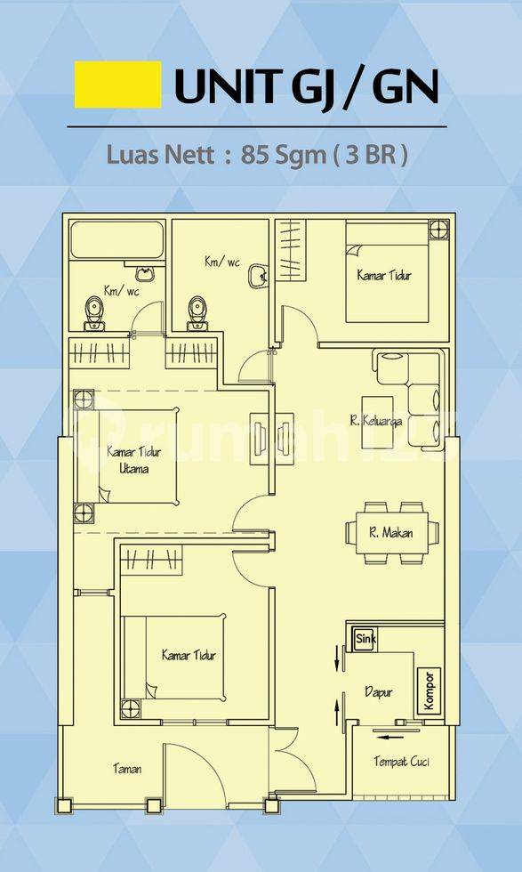 3 Bedrooms (B)