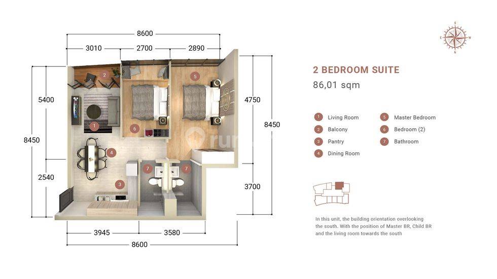 2 BEDROOM SUITE