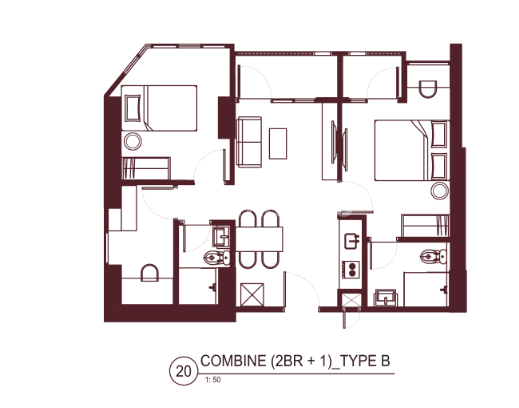 3 BR (Combination)