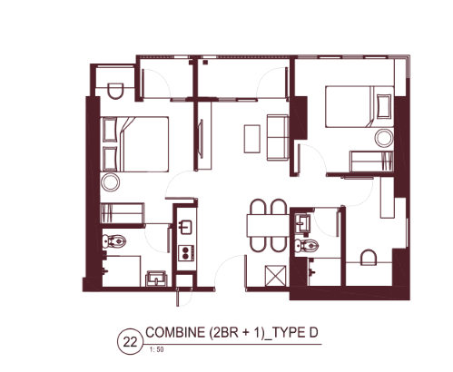 3 BR (Combination)