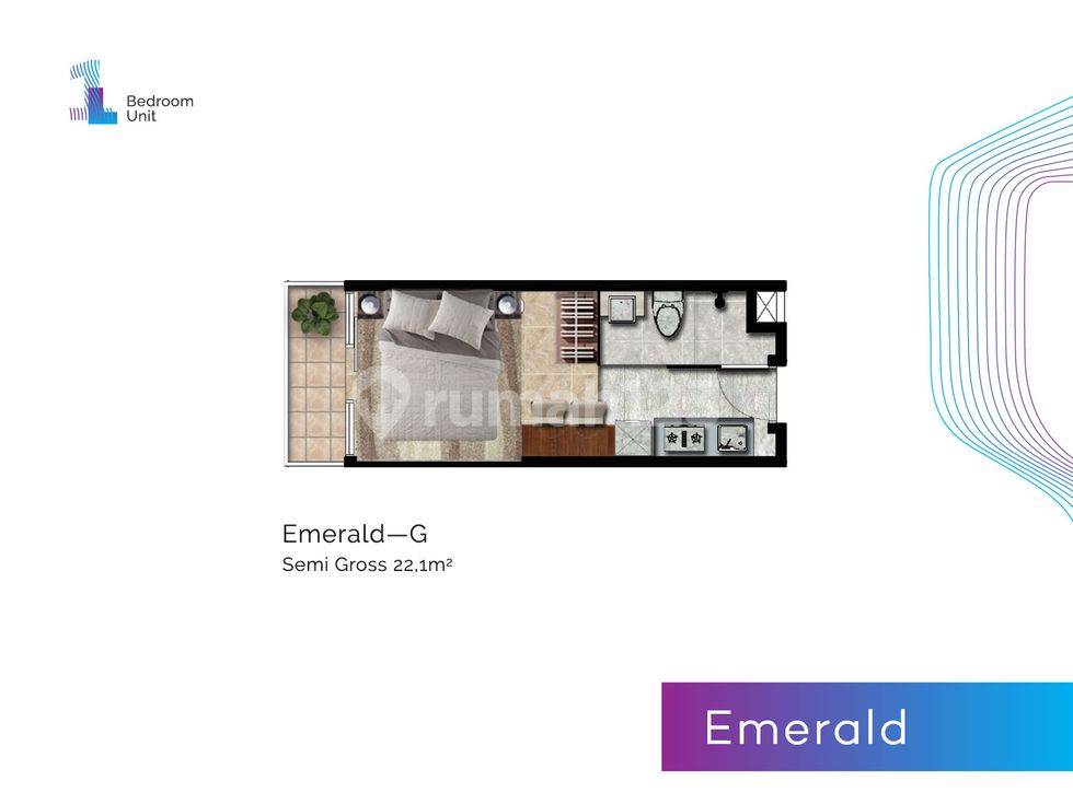 1 Bedroom = Emerald