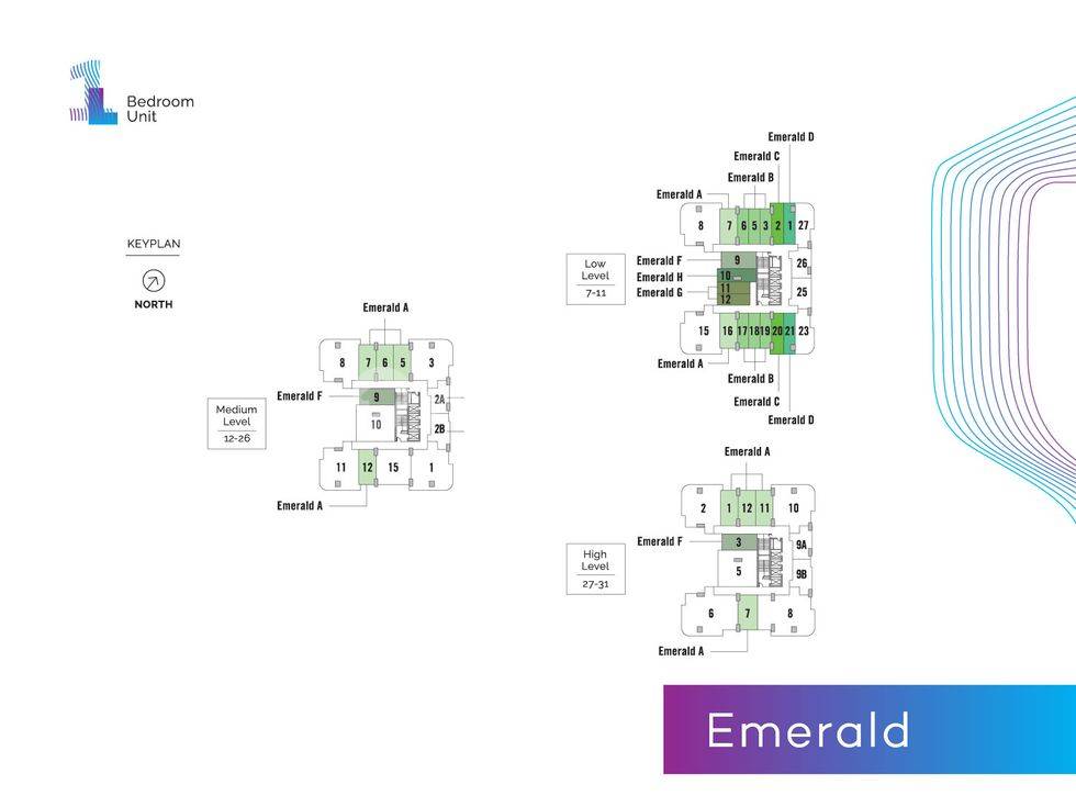 1 Bedroom = Emerald