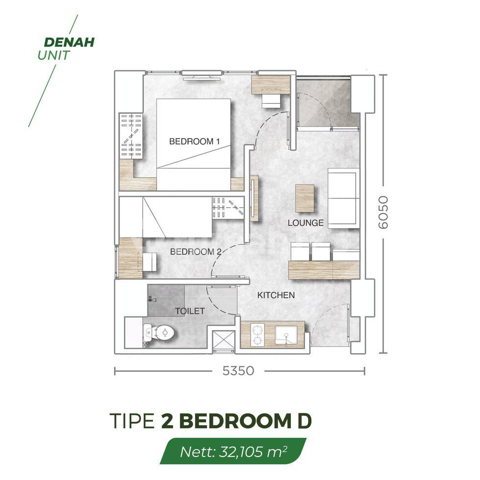  2 Bedroom D