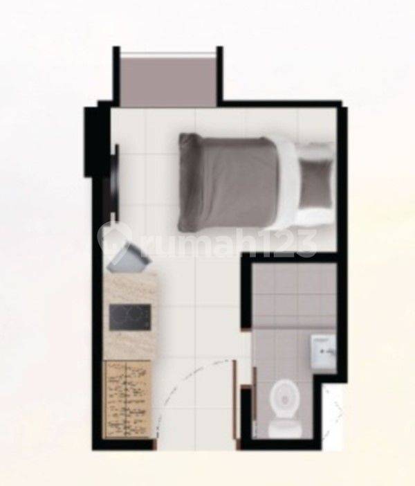 Barat Laut Studio A Corner, Studio A, Studio C, 1 BR A, dan 1 BR C