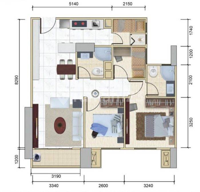 Tower Claymore Type 3 Bedroom + 1 Maidroom