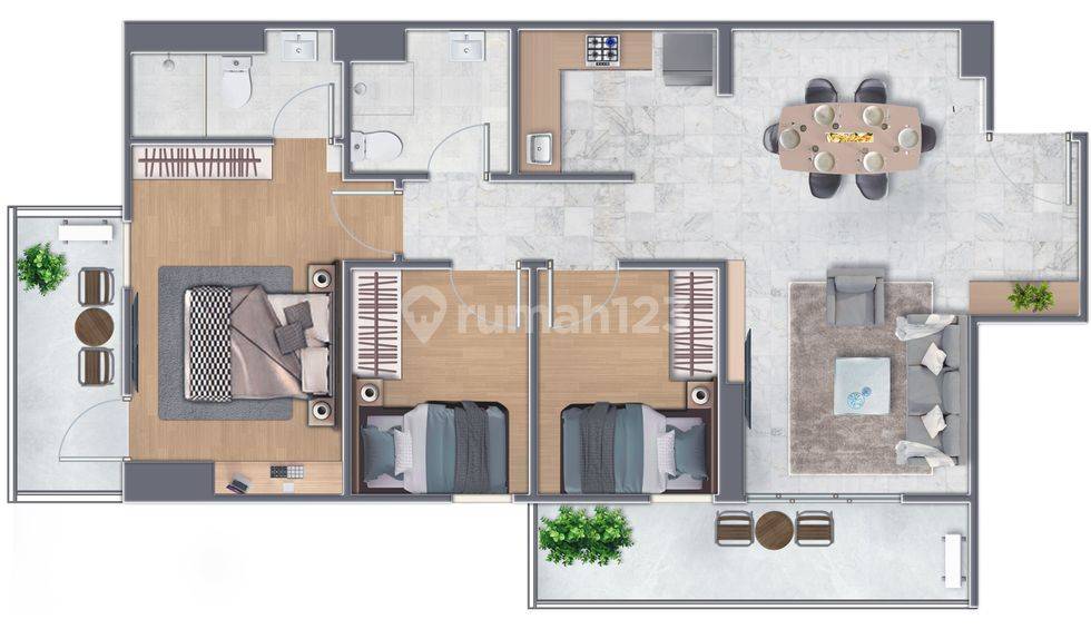 3 Bedroom +