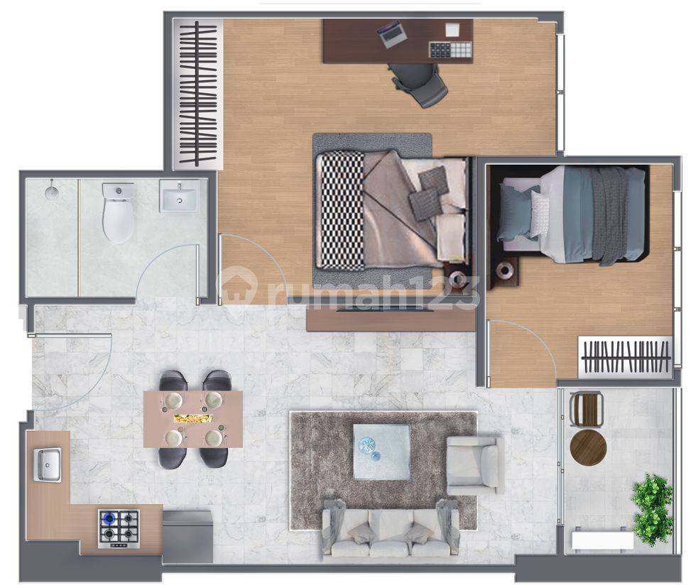 2 Bedroom +