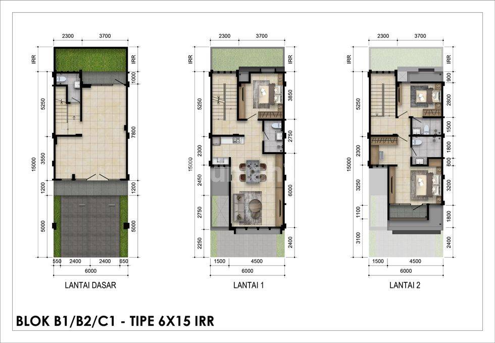 Blok C1 (Tipe 6x15 IRR)